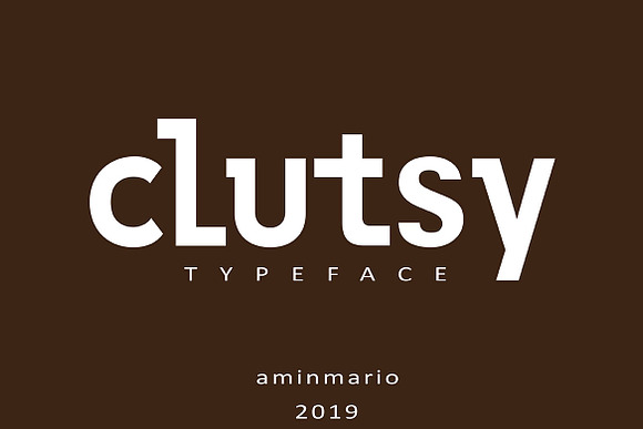 clutsy - Display Typeface in Display Fonts - product preview 9
