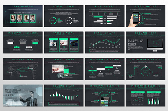 Mobile Network in Presentation Templates - product preview 1