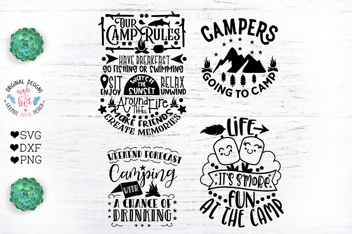 Camp Quotes Bundle - Camping Cut Fil in Illustrations - product preview 8