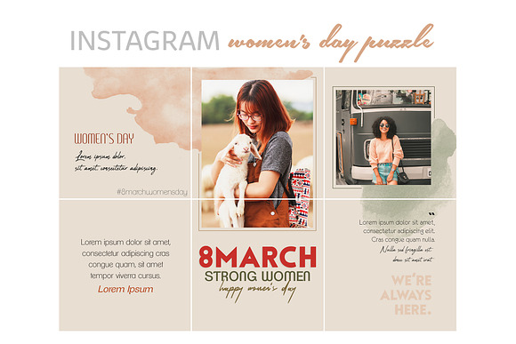 Women's Day Instagram Puzzle in Instagram Templates - product preview 1