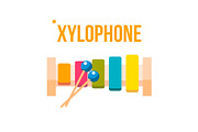 Xylophone Vector. Musical Child