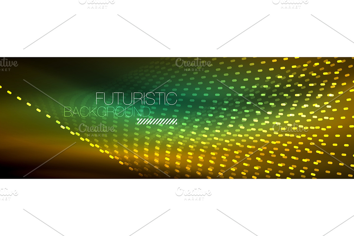Digital flowing wave particles in Illustrations - product preview 8