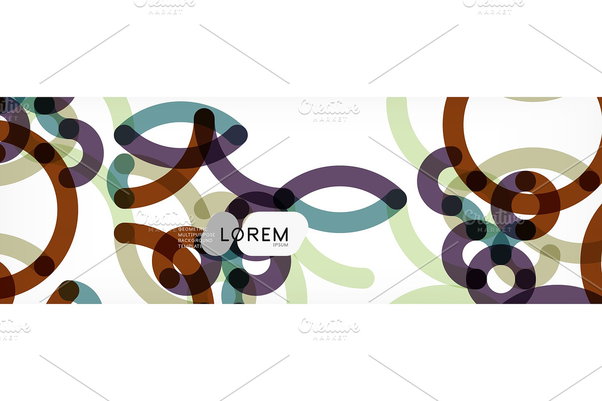Abstract color lines on white in Illustrations - product preview 8