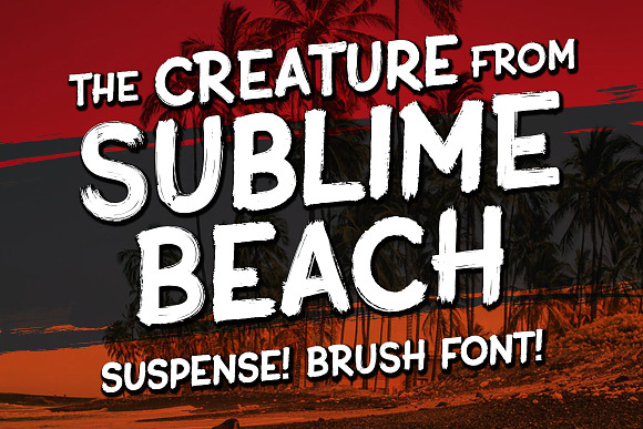Sublime Beach Brush Font in Scary Fonts - product preview 7