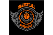 Basketball championship logo set and