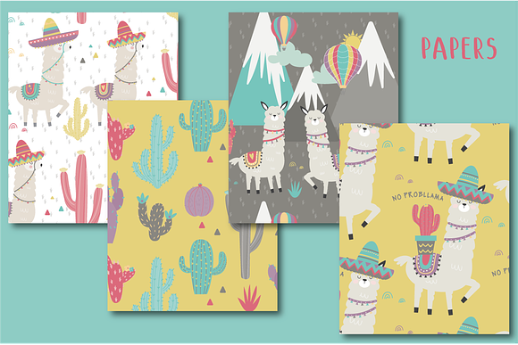LLamas paper in Patterns - product preview 1