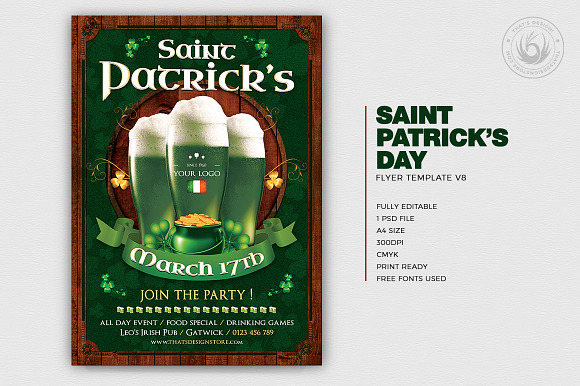 Saint Patricks Day Flyer Template V8 in Flyer Templates - product preview 1