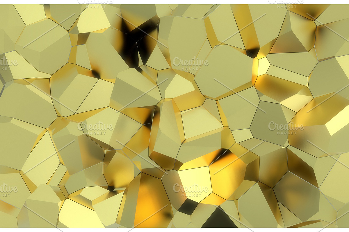 3d render, golden modern shattered in Textures - product preview 8