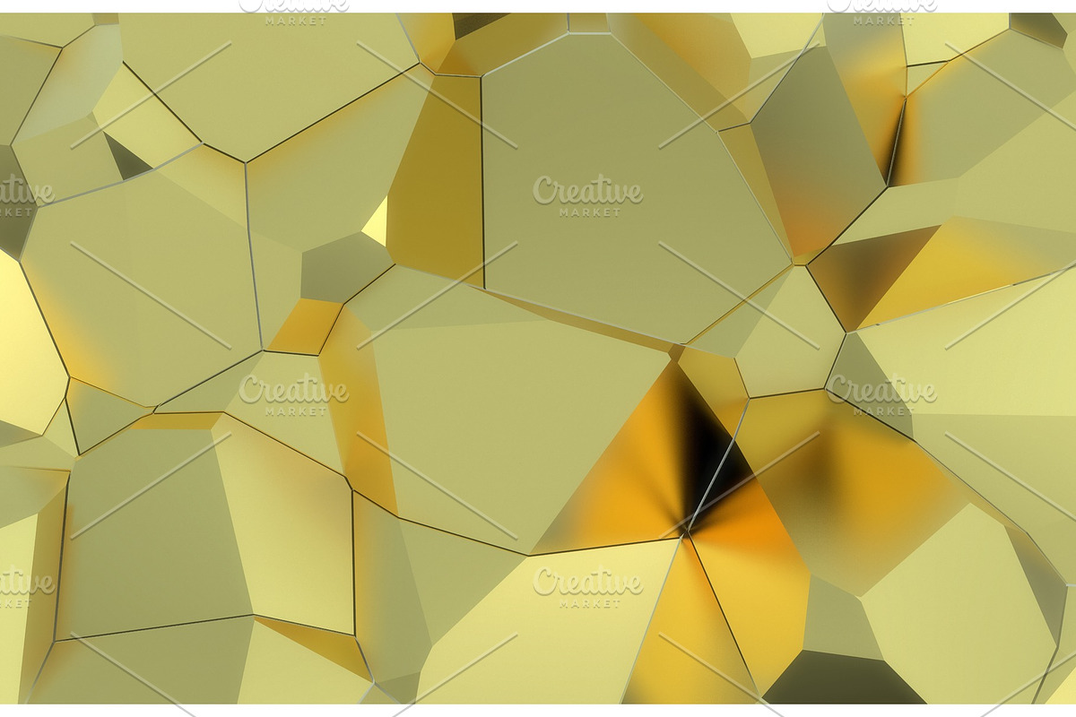 3d render, golden modern shattered in Textures - product preview 8