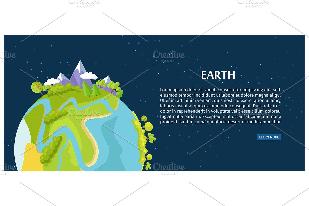 Save Earth Poster View on Planet in Illustrations - product preview 8