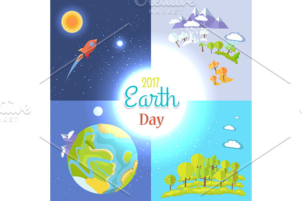 2017 Earth Day Posters Set Traveling