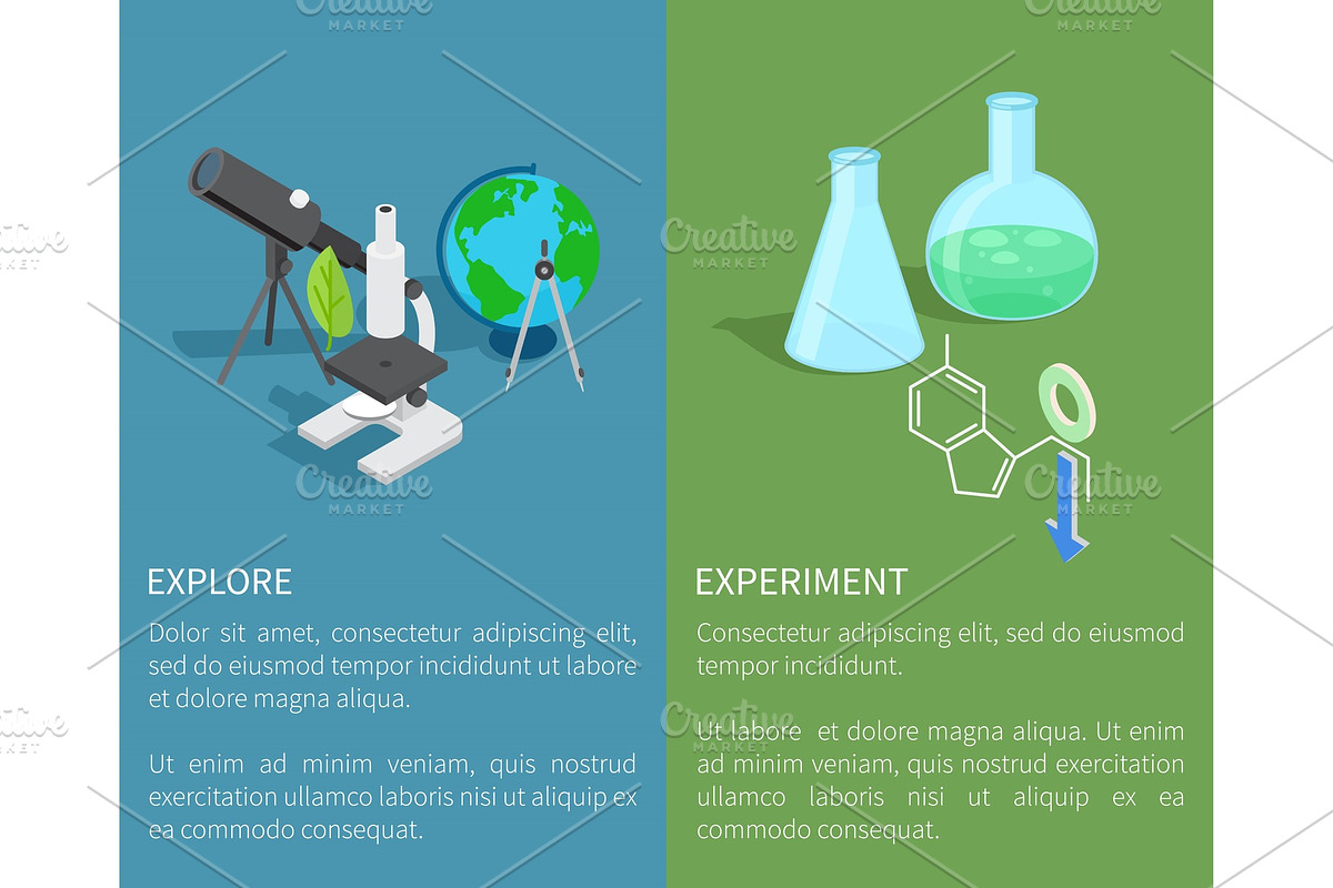 Explore and Experiment Template in Illustrations - product preview 8