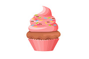 Cupcake with Chocolate Biscuit and
