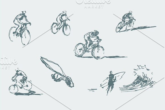 Sketches of outdoors activity in Illustrations - product preview 4