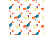 Seamless Pattern Medical Drugs