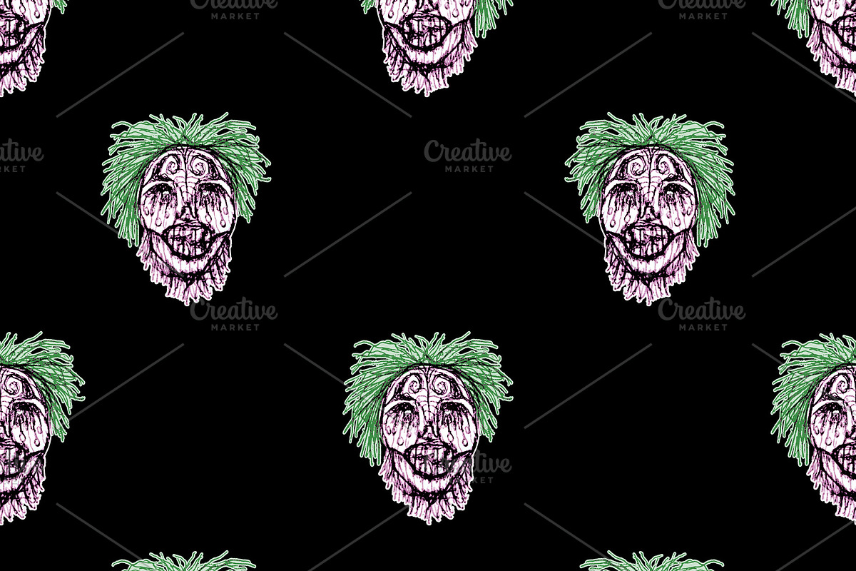 Creepy Zombies Motif Seamless Patter in Patterns - product preview 8