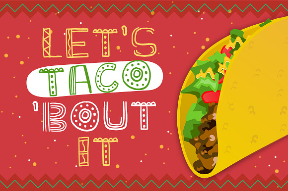 Mexican Taco Box Font in Display Fonts - product preview 1
