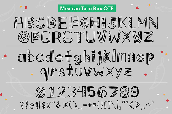 Mexican Taco Box Font in Display Fonts - product preview 5