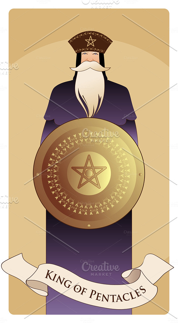 Minor Arcana Tarot Court: Pentacles in Illustrations - product preview 1