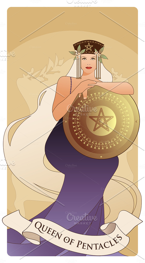 Minor Arcana Tarot Court: Pentacles in Illustrations - product preview 2