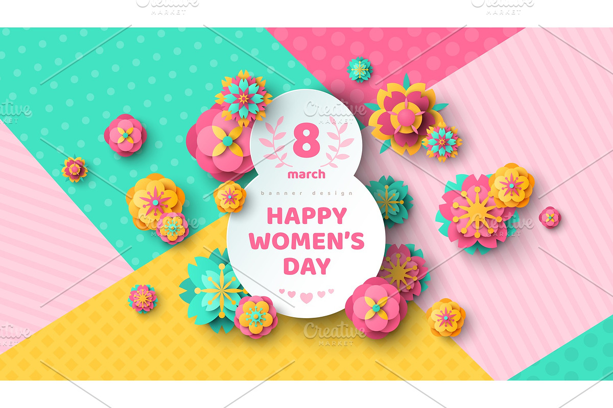 Womens Day eight shaped frame in Illustrations - product preview 8