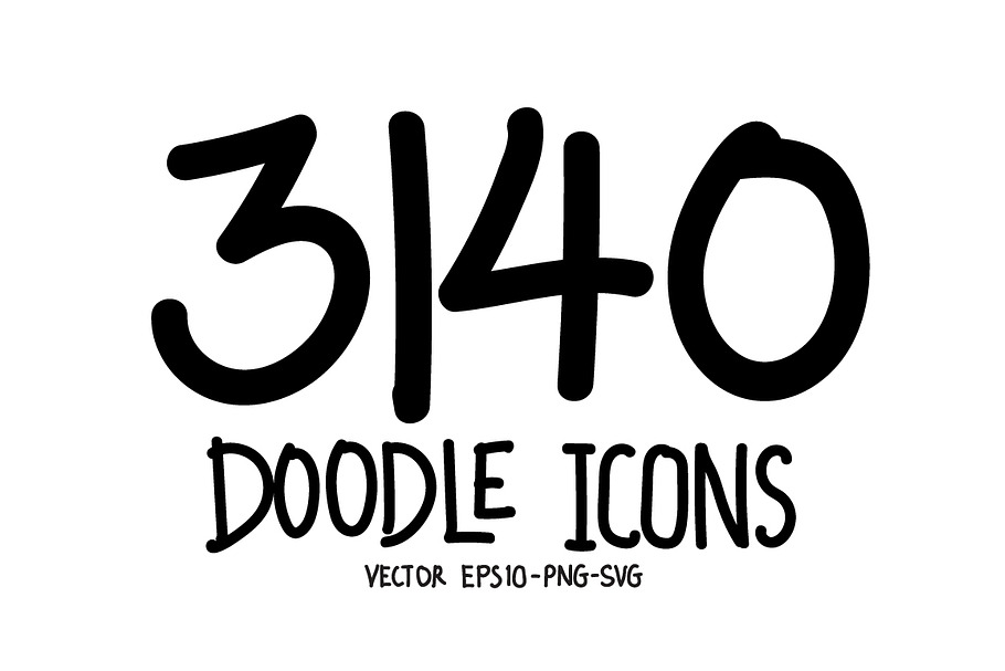 3140 Hand Drawn doodle Icons in Icons - product preview 8