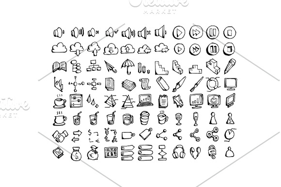 3140 Hand Drawn doodle Icons in Icons - product preview 13
