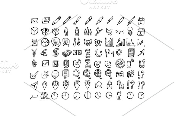 3140 Hand Drawn doodle Icons in Icons - product preview 18
