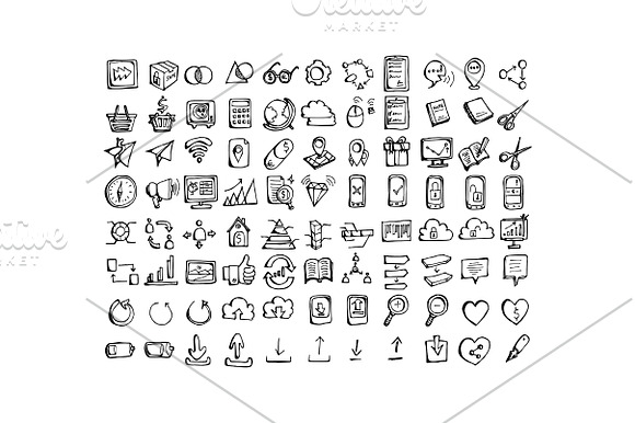 3140 Hand Drawn doodle Icons in Icons - product preview 22
