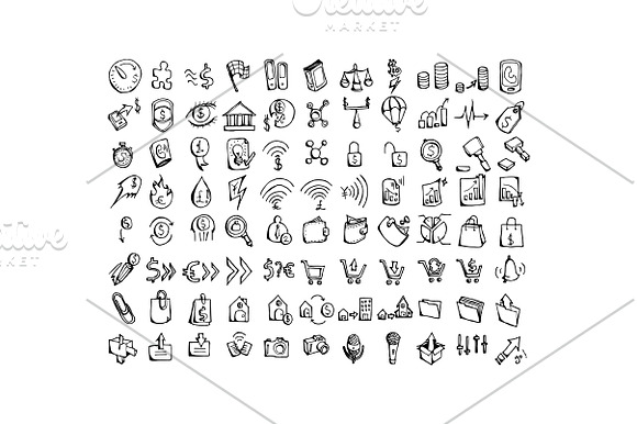 3140 Hand Drawn doodle Icons in Icons - product preview 26