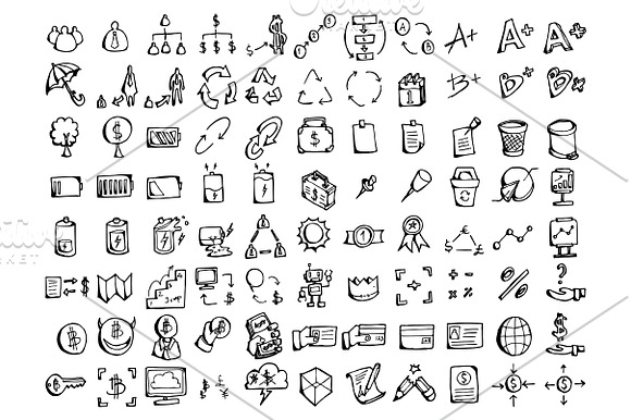 3140 Hand Drawn doodle Icons in Icons - product preview 32