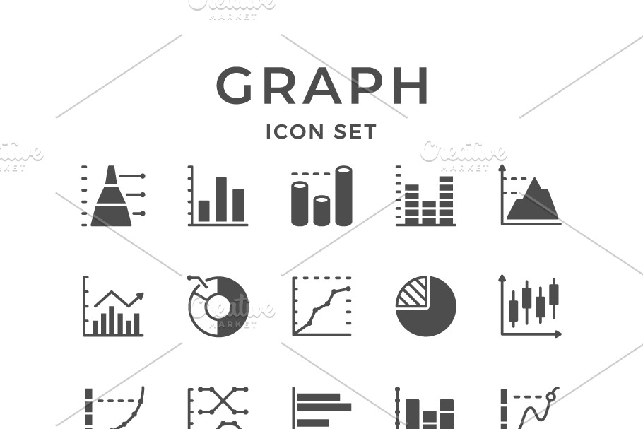 Set icons of graph and diagram in Icons - product preview 8