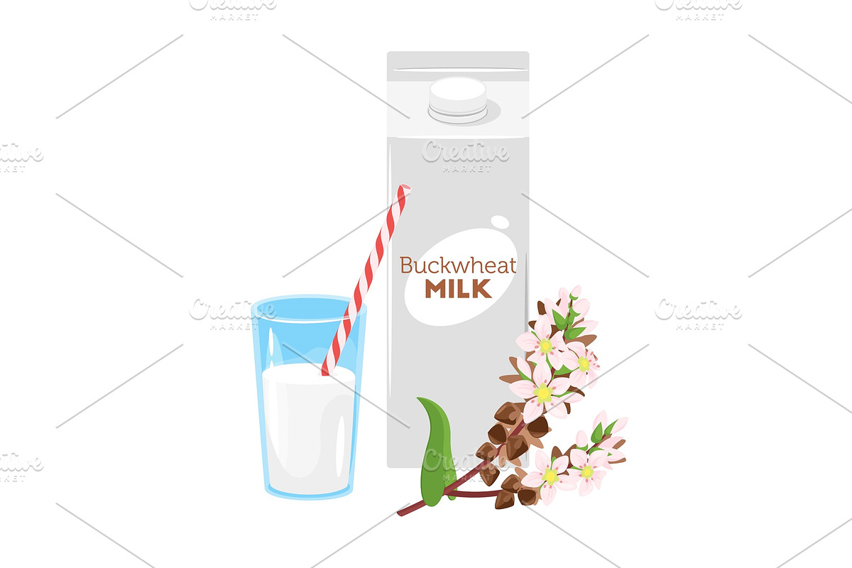 milk icon on white background in Illustrations - product preview 8