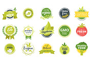Natural food sticker or seal.