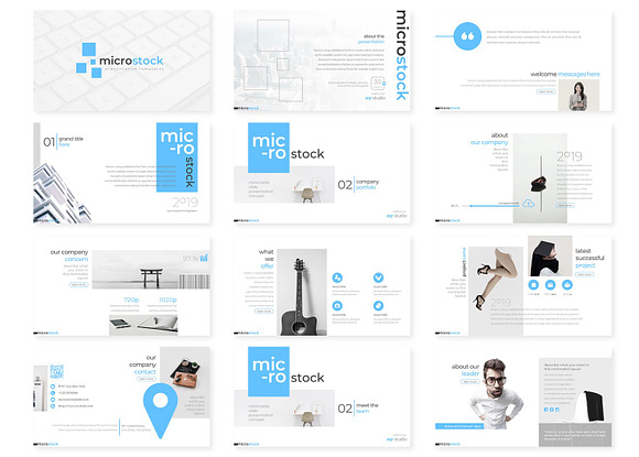 Microstock - Powerpoint Template in PowerPoint Templates - product preview 1