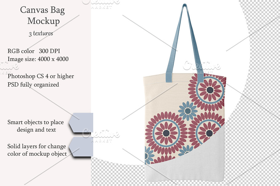 Canvas bag. PSD object mockup. in Product Mockups - product preview 8