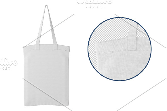 Canvas bag. PSD object mockup. in Product Mockups - product preview 1