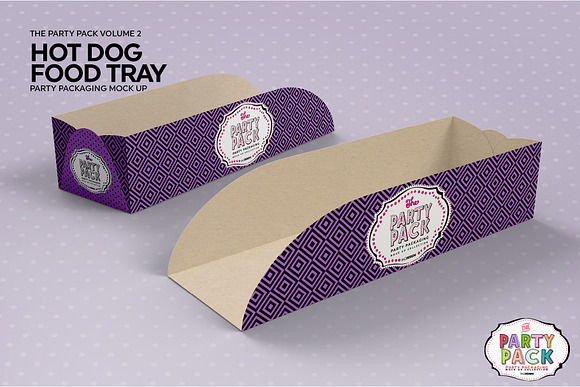 Hot Dog Tray Packaging Mockup in Branding Mockups - product preview 2