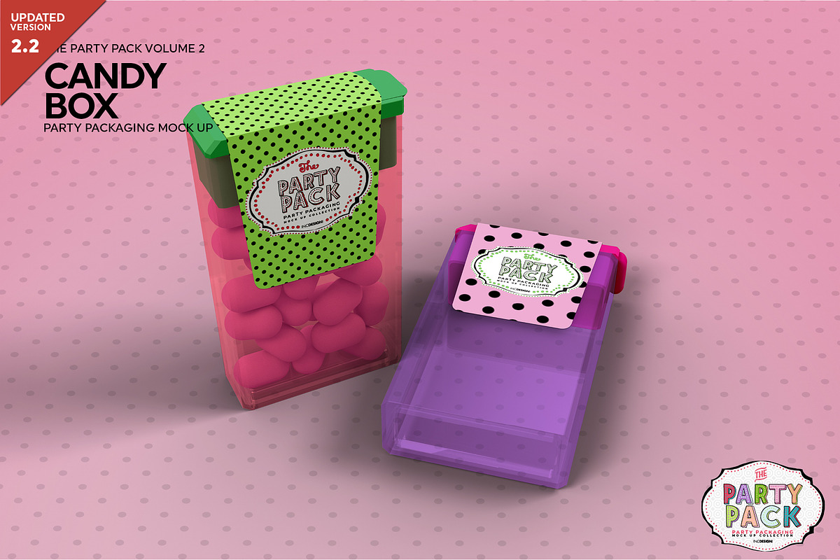 Candy Container Packaging Mockup in Branding Mockups - product preview 8