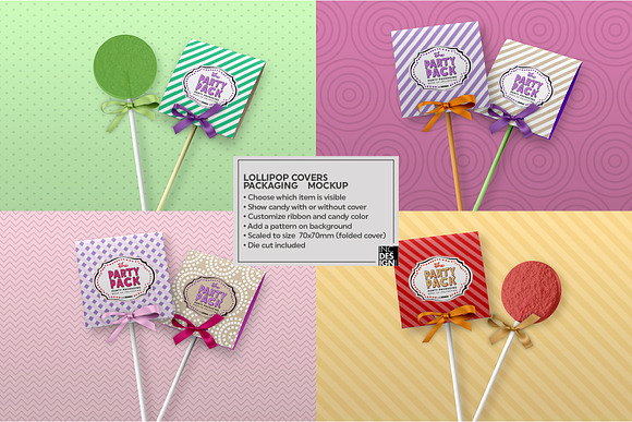 Lollipop Cover Packaging Mockup in Branding Mockups - product preview 1