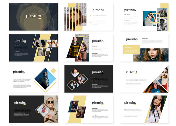 Piranha - Google Slides Template in Google Slides Templates - product preview 1