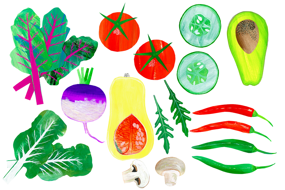 Beautiful Vegetables Clip Art in Illustrations - product preview 8
