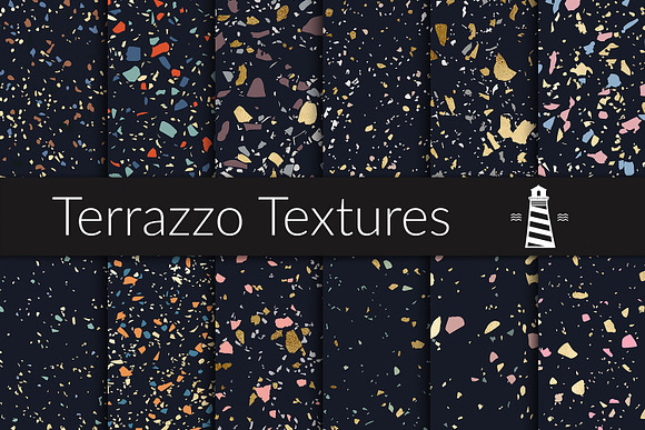 Gold Terrazzo Backgrounds in Graphics - product preview 1