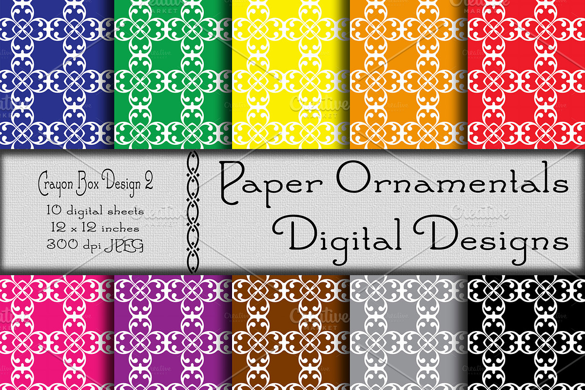 Digital Paper, Crayon Box Set 2 in Patterns - product preview 8