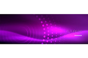Vector purple neon dotted circle