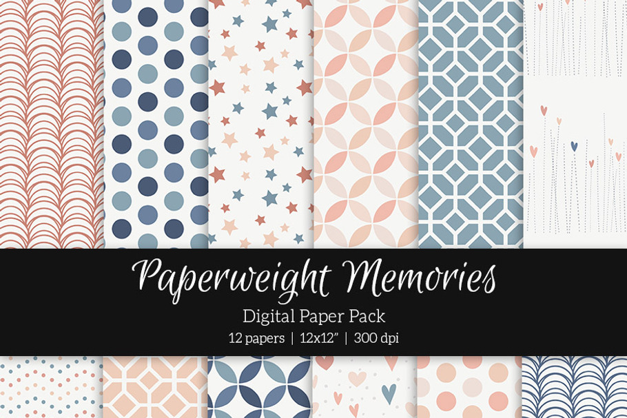 Patterned Paper - Midnight Blush