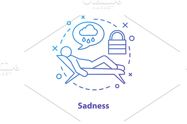 Sadness concept icon