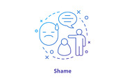 Shame concept icon