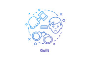 Guilt concept icon