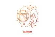 Laziness concept icon